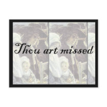 Thou art Missed Postcard by quakershop Thou art Missed Postcard