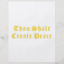 Thou Shalt Create Peace Flyer