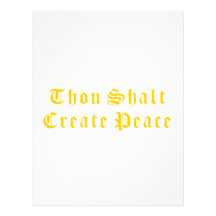 Thou Shalt Create Peace Letterhead