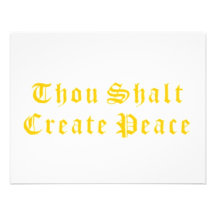 Thou Shalt Create Peace Personalized Announcements
