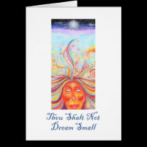 "Thou Shalt Not Dream Small" Affirmation Card by Victoriart "Thou Shalt Not Dream Small" Affirmation Card