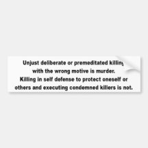 Thou shalt not kill bumper sticker