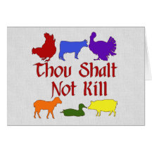 Thou Shalt Not Kill Greeting Card