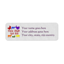 Thou Shalt Not Kill Custom Return Address Labels