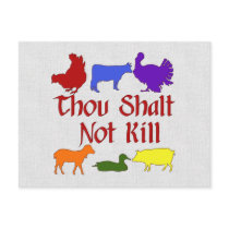 Thou Shalt Not Kill Postcards