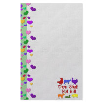 Thou Shalt Not Kill Stationery Design
