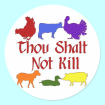 Thou Shalt Not Kill stickers