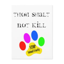 Thou Shalt Not Kill Stop Animal Cruelty Postcard by jaisjewels Thou Shalt Not Kill Stop Animal Cruelty Postcard