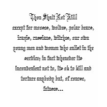 thou shalt not kill t-shirts