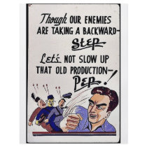 Though Our Enemies Are Taking A Backward Step, Let flyers by ww2posters Though Our Enemies Are Taking A Backward Step, Let flyers