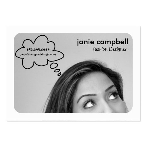 Thought Bubble Chubby Business Cards (front side)