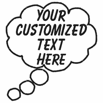 Thought Bubble Embroidered Women T-Shirt