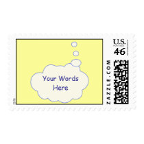 Thought Bubble Template Postage Stamp