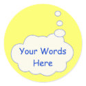 Thought Bubble Template stickers