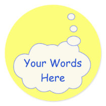 Thought Bubble Template stickers