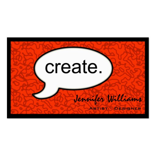 Thought Cloud Create Artist Business Card