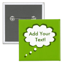 Thought Cloud Name Tag Button