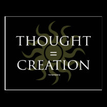 Thought = Creation postcards