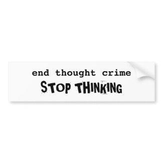 Thought Crime bumper sticker bumpersticker