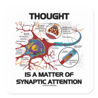 Thought Is A Matter Of Synaptic Attention (Neuron) sticker