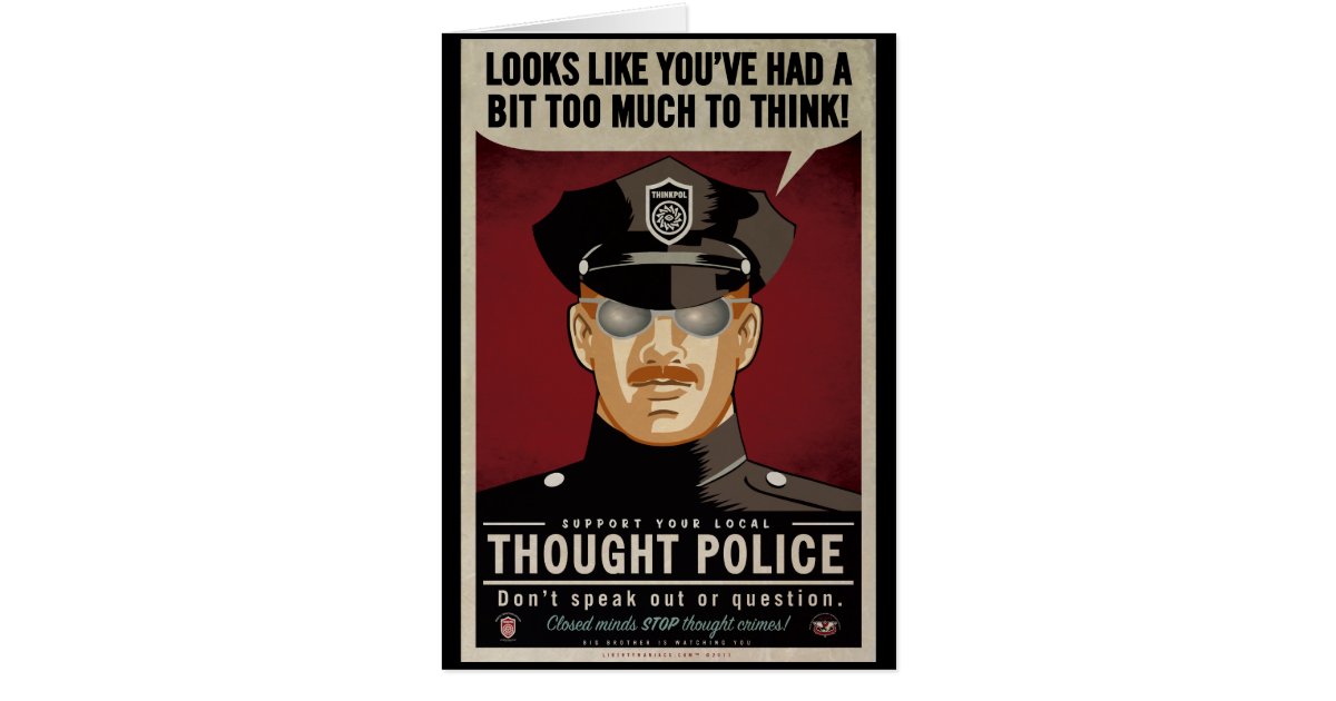 Thought Police Card Zazzle