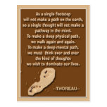 Thought provoking quote by Thoreau Post Cards