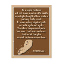Thought provoking quote by Thoreau postcards