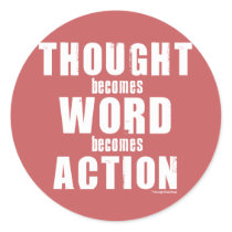 Thought, Word, Action stickers