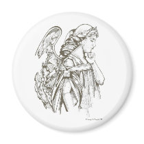 Thoughtful angel magnet by johndavidpowell Thoughtful angel magnet