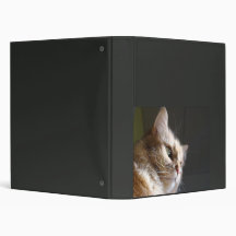 Thoughtful Cat Vinyl Binders