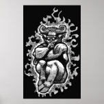 Thoughtful Demon Giant Gloss Canvas Print