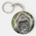 Thoughtful Gorilla Keychain