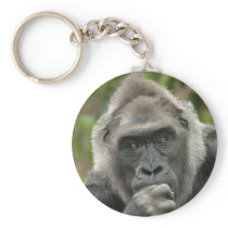 Thoughtful Gorilla Keychain keychains