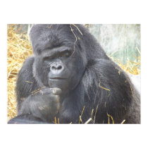 Thoughtful Gorilla Poster posters
