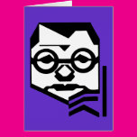 Thoughtful Man With Glasses Card
