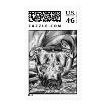Thoughtful Pit Bull Stamps