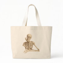 Thoughtful Skeleton Tote Bags
