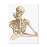 Thoughtful Skeleton Postcard