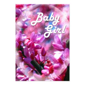 Thoughtfulness BABY GIRL Announcement Card
