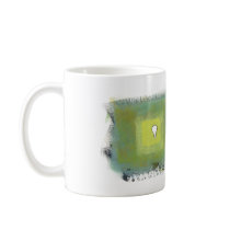 Thoughts and feelings heart and light bulb art mugs