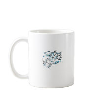 Thoughts (Eternal Brainstorm - Blue and white line Mugs