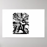 Thoughts On violence Word Afro Black posters