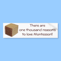 Thousand Reasons to Love Montessori Bumper Sticker bumper stickers