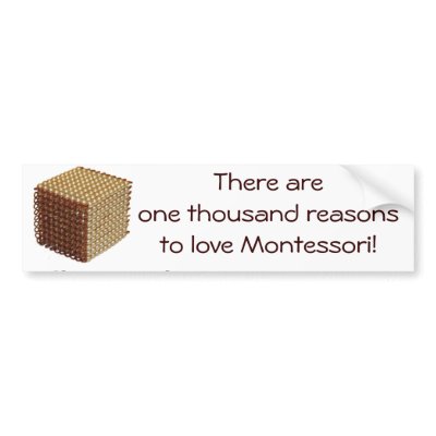 Thousand Reasons to Love Montessori Bumper Sticker by PeaceMontessori