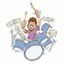 thrashing drummer photo sculptures by geekme thrashing drummer photo sculptures