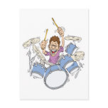 thrashing drummer post cards