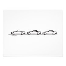 Three 107 SLs Custom Invitations