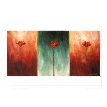 Three Abstract Poppies posters by sirenicart Three Abstract Poppies posters