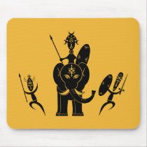 Three African Warriors mousepads by jbouzou Three African Warriors mousepads