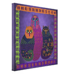 Three Amigos Cats on Canvas Stretched Canvas Print